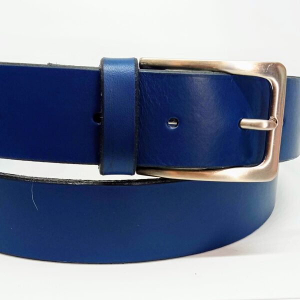 Cinturón azul liso - Imagen 5