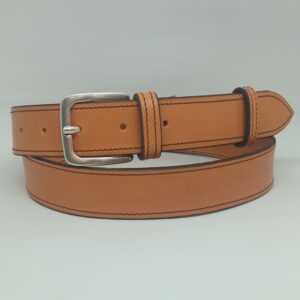 Cinturón tostado cosido marrón- Añil Constantina