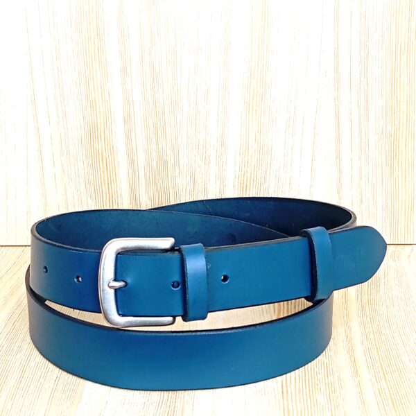 Cinturón azul liso - Imagen 3